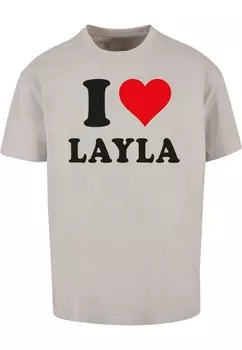 Футболка Merchcode I LOVE LAYLA, серый