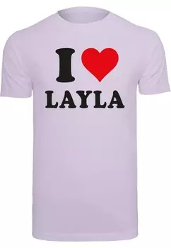 Футболка Merchcode I LOVE LAYLA, сиреневый