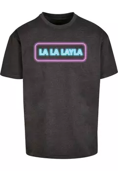 Футболка Merchcode LA LA LAYLA, антрацит