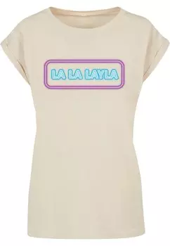 Футболка Merchcode LA LA LAYLA, песочный