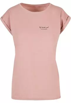 Футболка Merchcode LADIES LOVE YOURSELF FIRST, темно-розовый