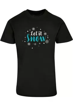 Футболка Merchcode LET IT SNOW, черный