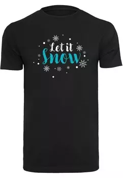 Футболка Merchcode LET IT SNOW, черный