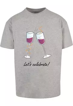 Футболка Merchcode LETS CELEBRATE, пятнистый серый