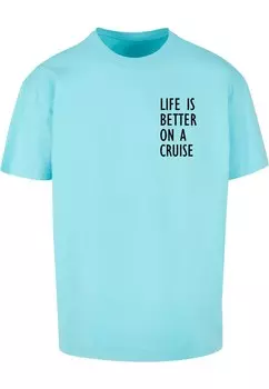 Футболка Merchcode LIFE IS BETTER, лазурный