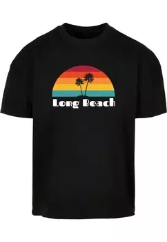 Футболка Merchcode LONG BEACH X, черный