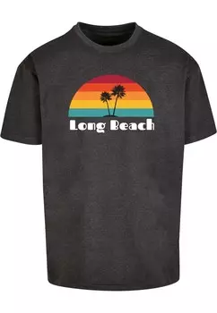 Футболка Merchcode LONG BEACH X, темно-серый