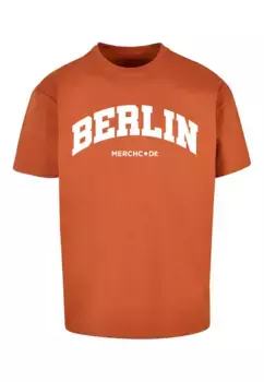 Футболка Merchcode " Merchcode Men's Berlin Wording - Heavy Oversize Tee", цвет Toffee