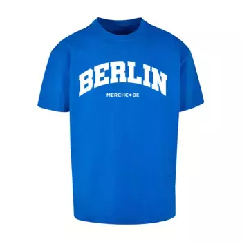 Футболка Merchcode " Merchcode Men's Berlin Wording - Heavy Oversize Tee", синий