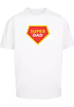 Футболка Merchcode " Merchcode Men's Fathers Day — Футболка Super Dad Heavy Oversize", белый
