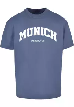 Футболка Merchcode " Merchcode Men's Munich Wording - Heavy Oversize Tee", синий
