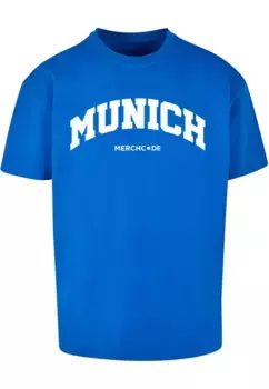 Футболка Merchcode " Merchcode Men's Munich Wording - Heavy Oversize Tee", синий