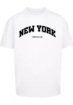 Футболка Merchcode " Merchcode Men's New York Wording - Heavy Oversize Tee", белый