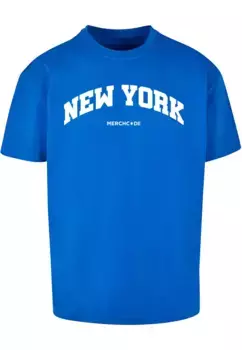 Футболка Merchcode " Merchcode Men's New York Wording - Heavy Oversize Tee", синий