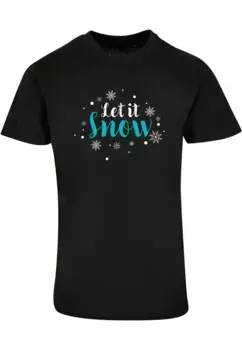 Футболка Merchcode " Merchcode Мужская футболка Let it Snow с круглым вырезом ", черный