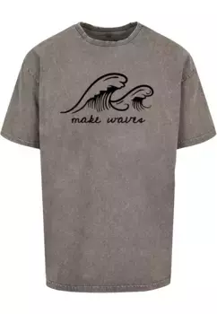 Футболка Merchcode " Merchcode Мужская летняя футболка Make wave Acid Washed Oversize ", цвет Asphalt