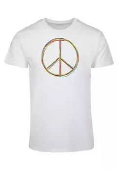 Футболка Merchcode " Merchcode Мужская Peace_Multicolor с базовой футболкой", белый