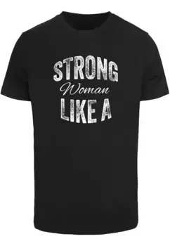 Футболка Merchcode " Merchcode Unisex Strong WD - Футболка Like A Woman с круглым вырезом", черный
