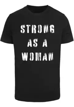 Футболка Merchcode " Merchcode Unisex WD — Футболка Strong As A Woman с круглым вырезом", черный