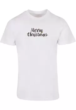 Футболка Merchcode MERRY CHRISTMAS LIGHTS, белый