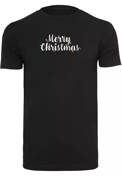 Футболка Merchcode MERRY CHRISTMAS LIGHTS, черный