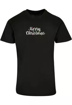 Футболка Merchcode MERRY CHRISTMAS LIGHTS, черный