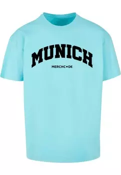 Футболка Merchcode MUNICH WORDING, цвет Aqua
