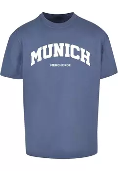 Футболка Merchcode MUNICH WORDING, пыльный синий