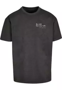 Футболка Merchcode "Мужская футболка Happines Heavy Oversize", цвет Charcoal
