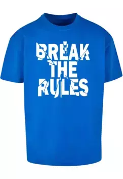 Футболка Merchcode "Мужская футболка Merchcode Break The Rules 2 Heavy Oversize", синий