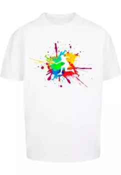 Футболка Merchcode "Мужская футболка Merchcode Color Splash Player Heavy Oversized ", белый