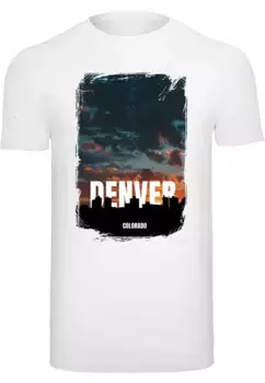 Футболка Merchcode "Мужская футболка Merchcode Denver с круглым вырезом", белый