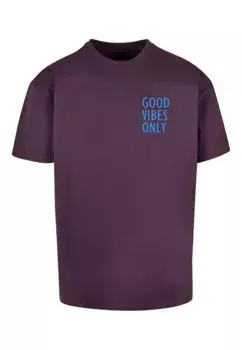 Футболка Merchcode "Мужская футболка Merchcode Good Vibes Only Heavy Oversized ", цвет Purplenight