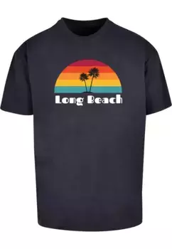 Футболка Merchcode "Мужская футболка Merchcode Long Beach X Heavy Oversize", цвет морской волны
