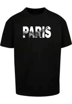 Футболка Merchcode "Мужская футболка Merchcode Paris Eiffel Tower Heavy Oversize ", черный