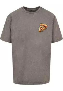 Футболка Merchcode "Мужская футболка Merchcode Pizza Comic Acid Washed Oversized ", цвет Asphalt