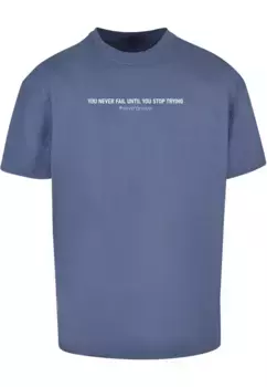 Футболка Merchcode "Мужская футболка Never Give Up Heavy Oversized", синий