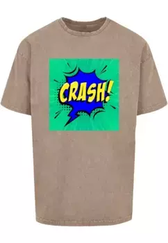 Футболка Merchcode "Мужская футболка оверсайз CRASH Comic Acid Washed " Merchcode", хаки