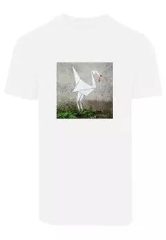 Футболка Merchcode ORIGAMI BIRD, белый
