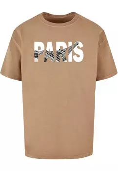 Футболка Merchcode PARIS EIFFEL TOWER, бежевый