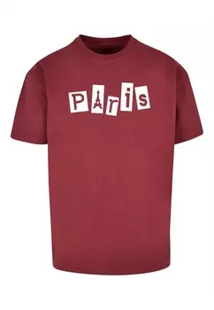 Футболка Merchcode PARIS X, цвет Carmine Red
