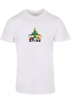 Футболка Merchcode Peanuts Christmas Tree, белый