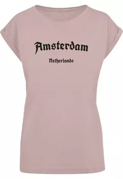 Футболка Merchcode Shirt Amsterdam, темно-розовый