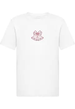 Футболка Merchcode Shirt Christmas Bells, белый