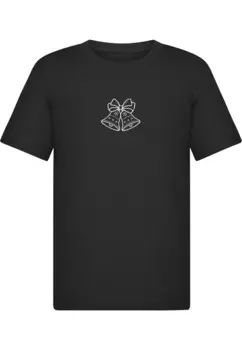 Футболка Merchcode Shirt Christmas Bells, черный