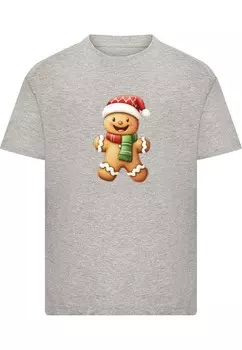 Футболка Merchcode Shirt Christmas Ginger, серый