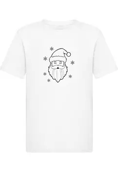 Футболка Merchcode Shirt Christmas Santa, белый