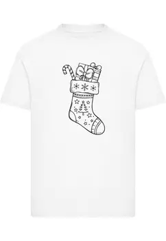 Футболка Merchcode Shirt Christmas Socks, белый