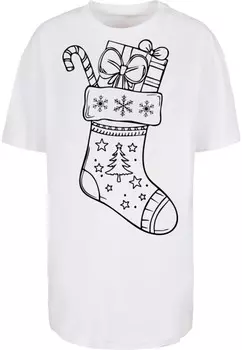 Футболка Merchcode Shirt Christmas Socks, белый