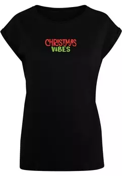 Футболка Merchcode Shirt Christmas Vibes, черный